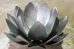 金属摆件|不锈钢莲花,株洲字行倾